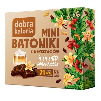 Dobra Kaloria, mini batoniki z orzechów a'la latte waniliowe, 102 g