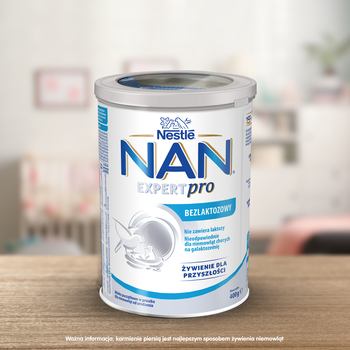 Mleko NAN Expertpro Bezlaktozowy, mleko początkowe dla niemowląt od urodzenia, 400 g