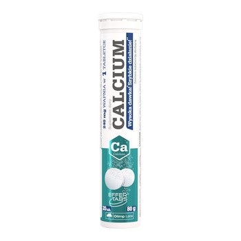 Olimp Calcium, tabletki musujące, smak cytrynowy, 20 szt.