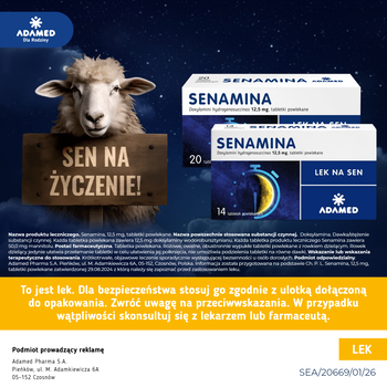 Senamina, 12,5 mg, tabletki powlekane, 14 szt.