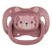 Canpol Babies Cute Animals, smoczek uspokajający, silikonowy symetryczny, 18 m+, różowy, 1 szt. https://azcdn.doz.pl/image/d/product/bb1734f6-scale-180x180.png