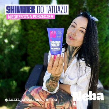 Neba Shimmer!, rozświetlający balsam do ciała i tatuażu, Niegrzeczna Porzeczka, 150 ml