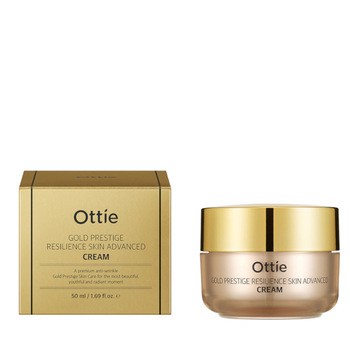 OTTIE Gold Prestige Resilience Skin Advanced Cream, przeciwzmarszczkowy krem do twarzy z koenzymem Q10, 50 ml