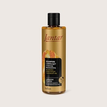 Jantar, szampon laminujący z esencją bursztynową, włosy zniszczone i puszące się, 300 ml