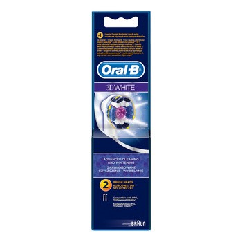 Oral-B 3D White, końcówki wymienne do szczoteczek do zębów, 2 szt.
