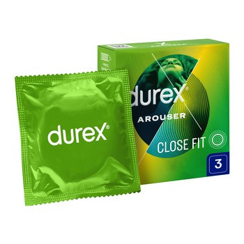 Durex Arouser, prezerwatywy prążkowane, 3 szt.