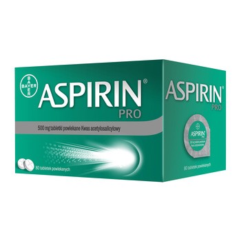 Aspirin Pro, 500 mg, tabletki powlekane, 80 szt.