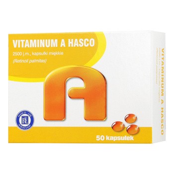 Vitaminum A Hasco, 2500 j.m, kapsułki miękkie, 50 szt.