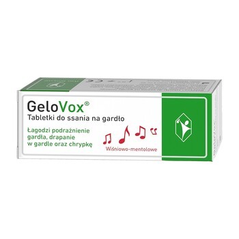 GeloVox, tabletki do ssania na gardło, wiśniowo-mentolowe, 10 szt.