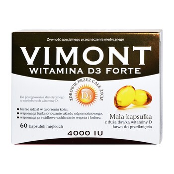 Witamina D3 Forte Vimont 4000 IU, kapsułki miękkie, 60 szt.