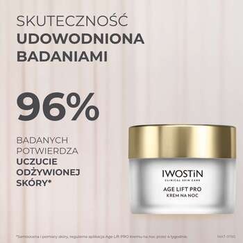 Iwostin Age Lift Pro, krem z ceramidami, aminokwasami i kwasem hialuronowym, na noc, 50 ml