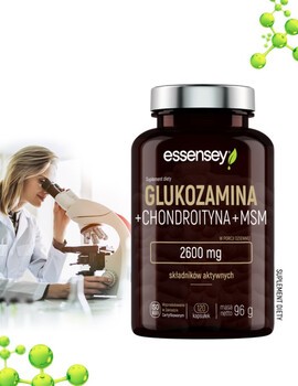 Essensey Glukozamina + Chondroityna + MSM, kapsułki, 120 szt.