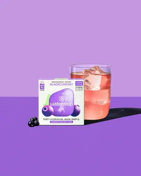 Waterdrop, Microdrink Boost Blackcurrant, kostki musujące do przygotowania napoju, 2 g x 12 szt.