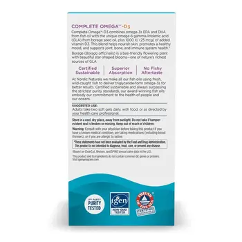 Nordic Naturals, Complete Omega-D3 565 mg, kapsułki, smak cytrynowy, 120 szt.
