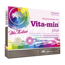 Olimp Vita-Min Plus dla kobiet, kapsułki z kwasem hialuronowym, 30 szt 