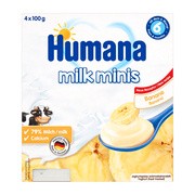 alt Humana Milk Minis Deserek, jogurtowy o smaku bananowym, 6 m+, 4 x 100 g