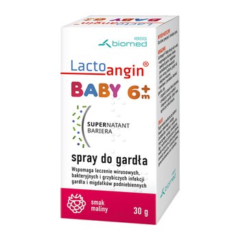 Lactoangin Baby, spray do gardła, smak malinowy, 30 g