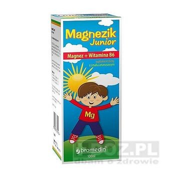 Magnezik Junior, syrop o smaku ananasowym, 100 ml