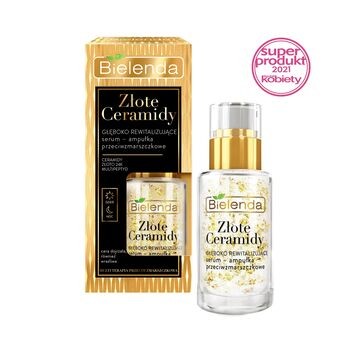 Bielenda Złote Ceramidy, głęboko rewitalizujące serum-ampułka przeciwzmarszczkowe, 15 ml