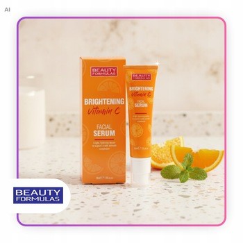 Beauty Formulas, Rozjaśniające serum do twarzy z witaminą C, 30 ml