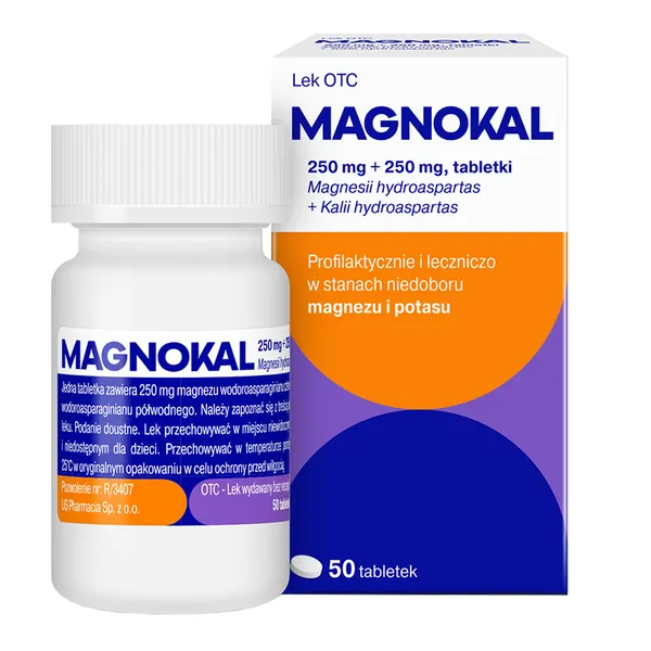 MagnoKal Magnez + Potas 250mg + 250mg 50 tabletek [TEVA]