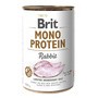 Brit Mono Protein Rabbit, monobiałkowa karma mokra dla psów z alergiami i nietolerancjami pokarmowymi, królik, 400 g