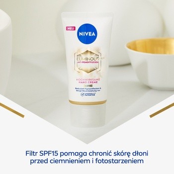 Nivea Luminous 630, krem do rąk przeciw przebarwieniom SPF 15, 50 ml