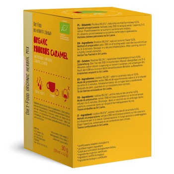 Diet-food, Rooibos Caramel, herbata ziołowa z karmelem, 20 x 1,5 g