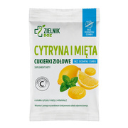 Zielnik DOZ Cytryna i mięta, cukierki ziołowe, bez dodatku cukru, 60 g