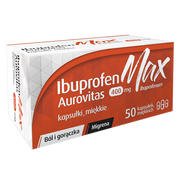Ibuprofen MAX Aurovitas, 400 mg, kapsułki miękkie, 50 szt.