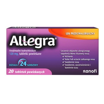 Allegra, 120 mg, tabletki powlekane, 20 szt.
