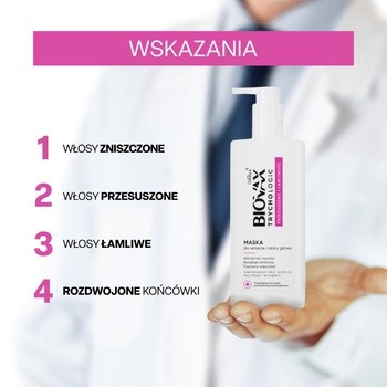 Biovax Trychologic Przesuszenie i Łamliwość, maska do włosów i skóry głowy, 200 ml