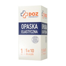 DOZ PRODUCT Opaska elastyczna tkana z zapinką, 5 m x 10 cm, 1 szt.