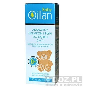 Oillan Baby, aksamitny szampon i płyn, 2 w 1, 150 ml