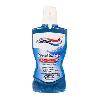 Aquafresh Fresh & Minty, płyn do płukania jamy ustnej, 500 ml