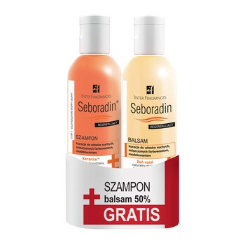 Zestaw Promocyjny Seboradin Regenerujący, szampon do włosów, 200 ml + balsam do włosów, 200 ml 50% GRATIS