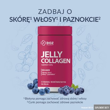 DOZ Product Jelly Collagen, żelki, smak borówkowy, 50 szt.