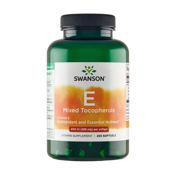 Витамин E Swanson Vitamin E Mixed Tocopherols 400 МЕ, смесь токоферолов, 250 капсул