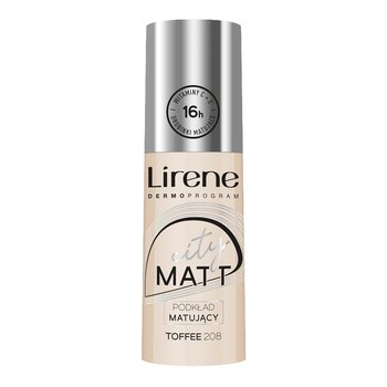 Lirene City Matt, fluid matująco - wygładzający, odcień toffee 208, 30 ml