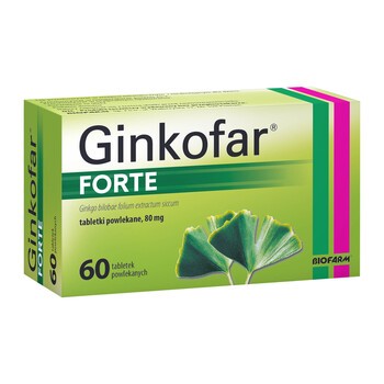 Ginkofar forte, 80 mg, tabletki powlekane, 60 szt.