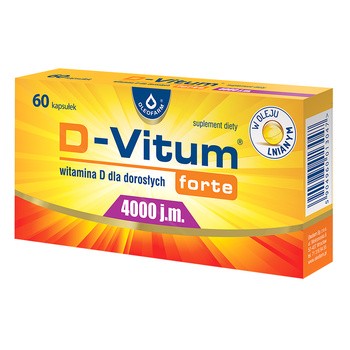 D-Vitum Forte 4000 j.m., kapsułki z witaminą D dla dorosłych, 60 szt.