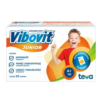 Vibovit Junior o smaku pomarańczowym, proszek, 2 g, 44 saszetek