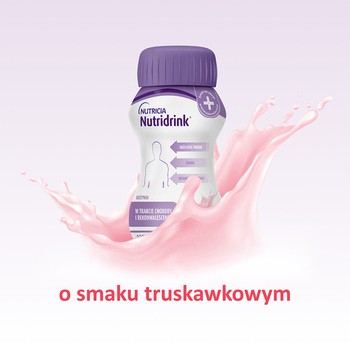 Nutridrink, smak truskawkowy, płyn, 4 x 125 ml