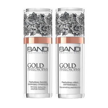 Zestaw Bandi Exclusive Gold Philosophy, peptydowy eliksir odmładzający, 30 ml + peptydowy booster redukujący zmarszczki, 30 ml