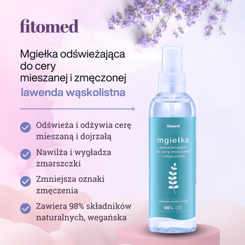Fitomed, lawendowa mgiełka odświeżająca do cery mieszanej i zmęczonej, 200 g