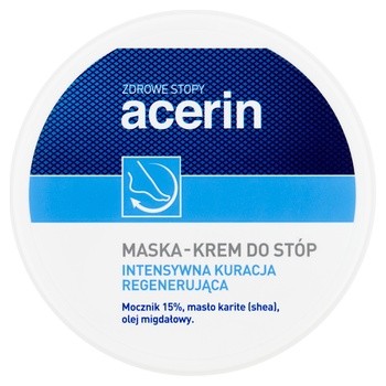 Acerin Zdrowe Stopy, Intensywna Kuracja Regenerująca, maska-krem do stóp, 125 ml