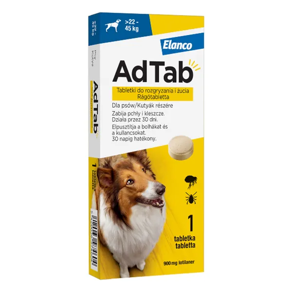 AdTab 900 mg tabletka do rozgryzania dla psów 22-45 kg [AdTab] - AdTab