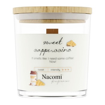 Nacomi Fragrances, sweet cappuccino, świeca sojowa, 140 g