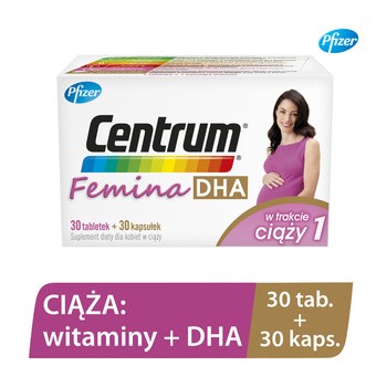 Centrum Femina 1 DHA, 30 tabletek + 30 kapsułek
