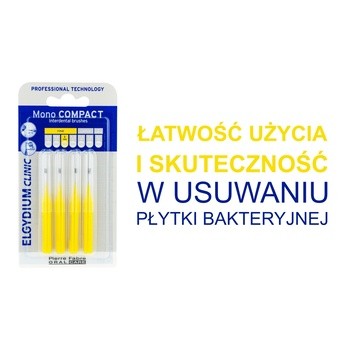 Elgydium Clinic Mono Compact 2, szczoteczka międzyzębowa, 4 szt.